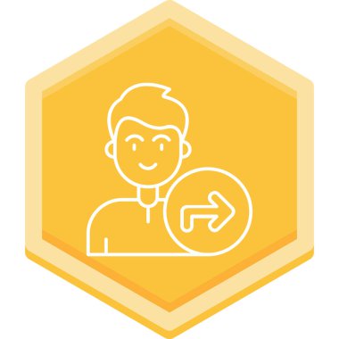 İş adamı simgesi vektör illüstrasyonu