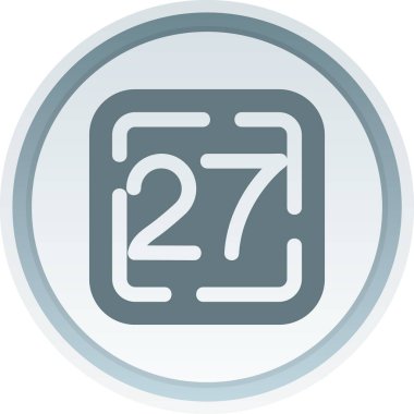 27 saatlik bir ikon. vektör illüstrasyonu