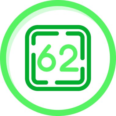 Yeşil modern 35 sayısının vektör illüstrasyonu