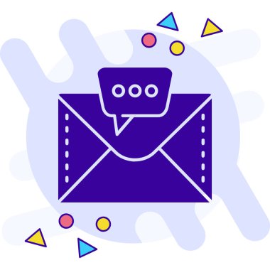 ileti e- posta vektör illüstrasyonu