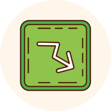 Daire ile doldurulmuş yeşil duvar simgesi