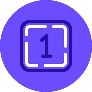 bir numaralı simge, vektör tasarımı