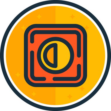 Tek bir turuncu simgenin vektör illüstrasyonu