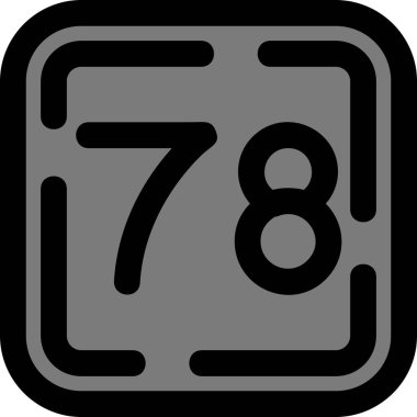 Moda stili izole edilmiş 7877 simgesi