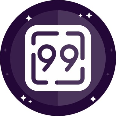 99 simge vektör illüstrasyonu