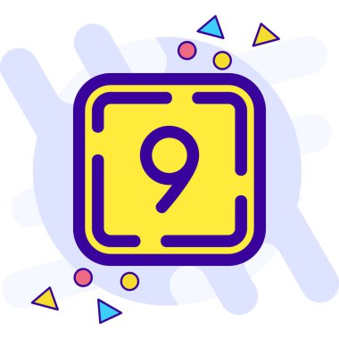 Sekizinci yıldönümü simgesi, vektör illüstrasyonu