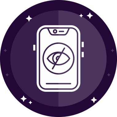 Yıldız ikonlu akıllı telefon. vektör illüstrasyonu