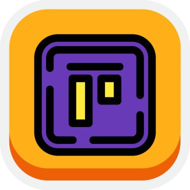 Tek düğmeli simgelerin vektör illüstrasyonu