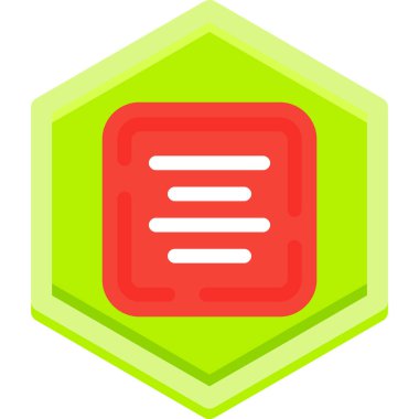 Altıgen simgesi, vektör illüstrasyonu