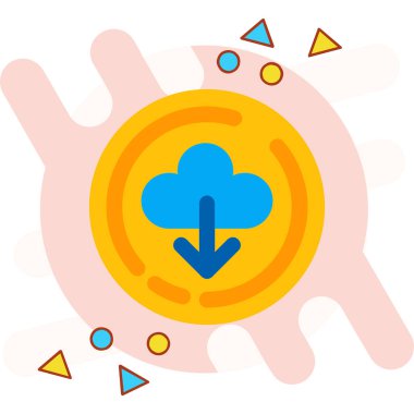 bulut hesaplama vektörü simgesi