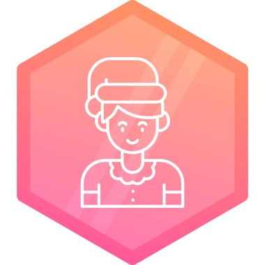 Bir kadın simgesinin vektör illüstrasyonu