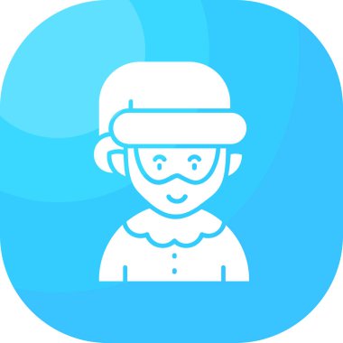 Maskeli bir kadının vektör çizimi