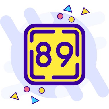 889 vektör simgesi, özet çizimi