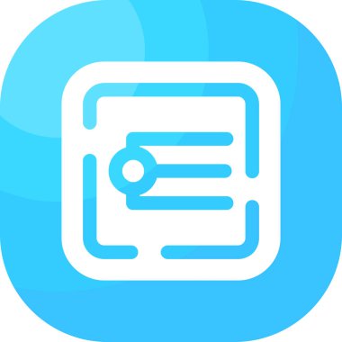 Mavi ve kırmızı yuvarlak simgenin vektör çizimi