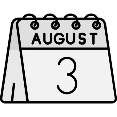 Moda stili izole edilmiş arkaplanda Ağustos simgesi