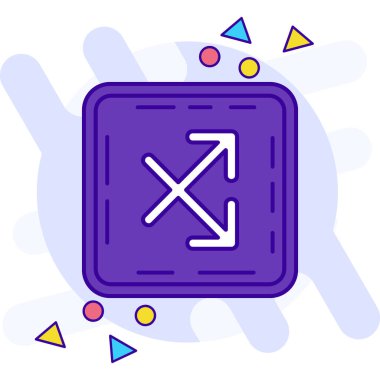 Yönü renk ikonu vektörü. Yön tabelası. izole edilmiş sınır sembolü çizimi