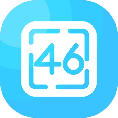 Düz biçimli 4 numaralı simge