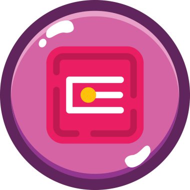 Yuvarlak düğmenin vektör çizimi