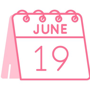 Pembe kurdele simgesine sahip takvim, satır biçimi