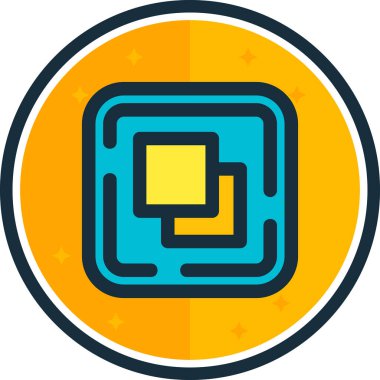 Tek bir izole edilmiş simge renkli çemberin vektör çizimi