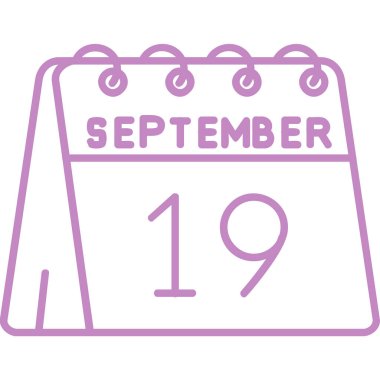 Eylül Çizgisi çokrenkli vektör illüstrasyonu