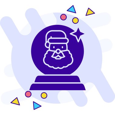 Beyaz arka planda izole edilmiş renkli Noel Baba şapka simgesi. Mutlu noeller ve mutlu yıllar. Değişken rastgele dinamik şekiller. vektör illüstrasyonu