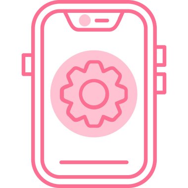 Bir smartphone simge vektör çizim