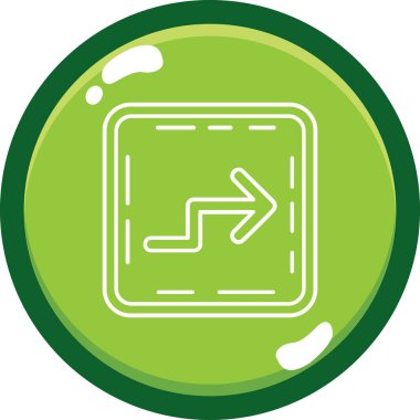 Yol işareti simgesinin vektör illüstrasyonu