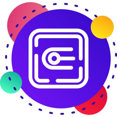 renk çizgisi su bırakma simgesi beyaz arkaplanda izole edildi. beyaz beyaz rastgele dinamik şekiller. vektör