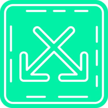 Bir çapraz simgenin vektör illüstrasyonu