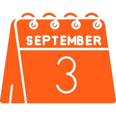 Ağustosta düz simge tasarımı