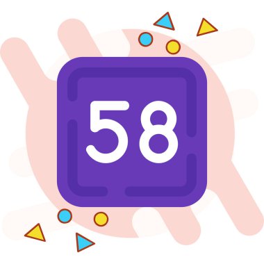 5 numaralı simge tasarımı vektör çizimi