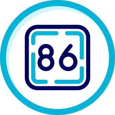 86 yıl modern vektör illüstrasyonu