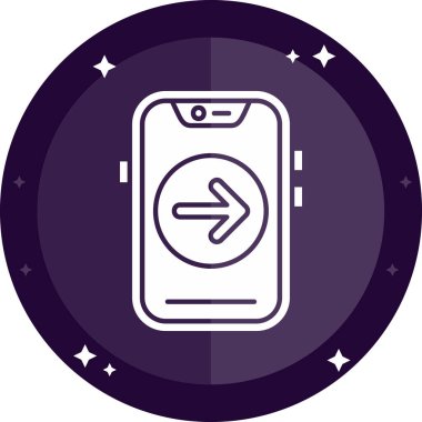 Moda biçimi izole edilmiş arka planda cep telefonu simgesi