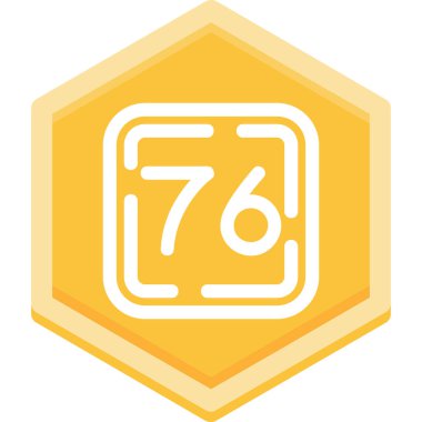 7 numaralı simge, rozet tasarımı, vektör illüstrasyonu