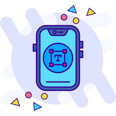 Cep telefonu simgesi, vektör illüstrasyonu