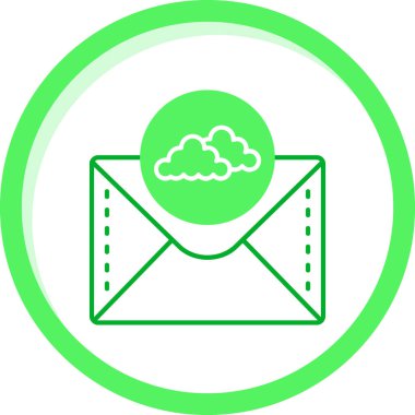 soyut arkaplanda e-posta simgesi izole edildi