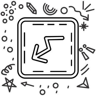 ok sol yön simgesi çizgi romanda. Beyaz arkaplanda izole edilmiş ok çizgi filmi vektör çizimi. yön ok sıçrama etkisi iş konsepti.