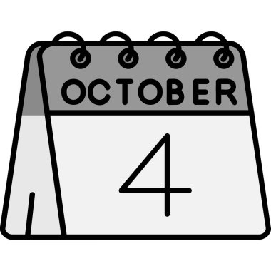 Ekim 25 - gün simgesi, takvim simgesi tasarımı