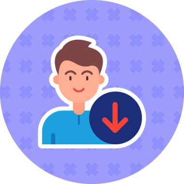 kullanıcı. Web simgesi basit illüstrasyon