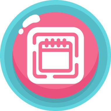 Takvim simgesi vektör illüstrasyonu