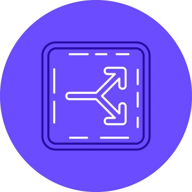 Bir yol simgesinin vektör illüstrasyonu