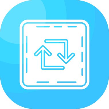 Bir ok simgesinin vektör illüstrasyonu