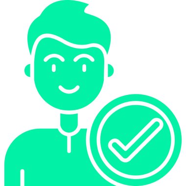 Şah-man simgesi. Web için insan vektör simgelerinin basit illüstrasyonu