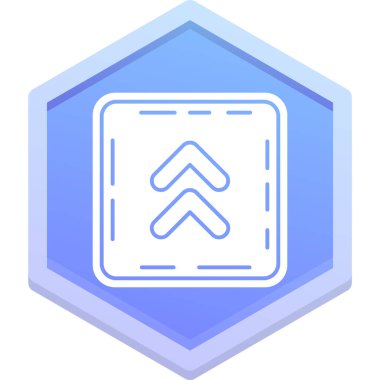 Beyaz simgenin vektör illüstrasyonu