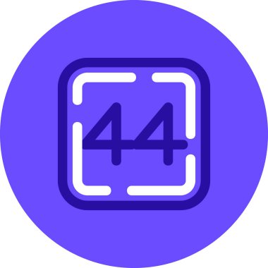 45 saat simge, vektör illüstrasyonu