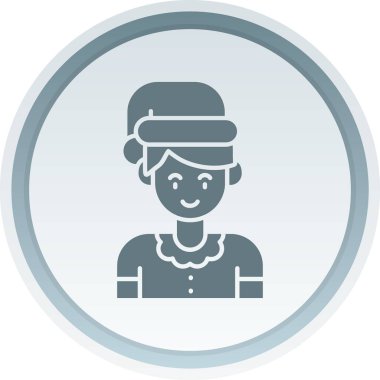 Kadın avatar. Basit tasarım