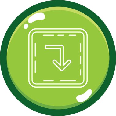 Yeşil ve beyaz bir ikonun vektör illüstrasyonu