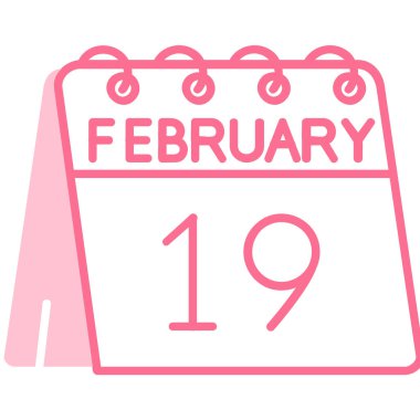 10 Şubat takvimi, Şubat takvimi, tarih, takvim beyaz arkaplanda. Pembe ve pembe takvim takvimi simgeleri için