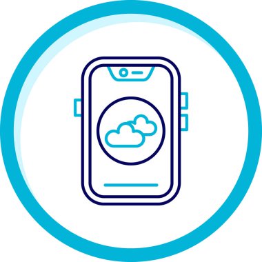 Bulut hesaplama teknolojisi ikon vektör çizimi tasarımı